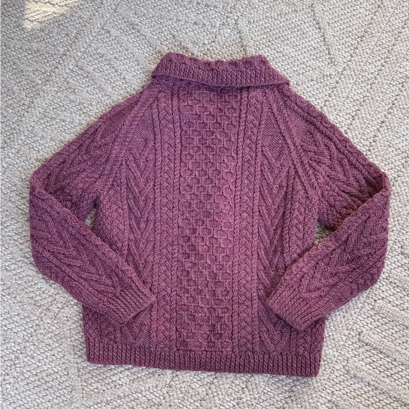 Vintage Una O’Neill 100% Pure Wool Cardigan | Hand Knit Ireland | M - Picture 2 of 10